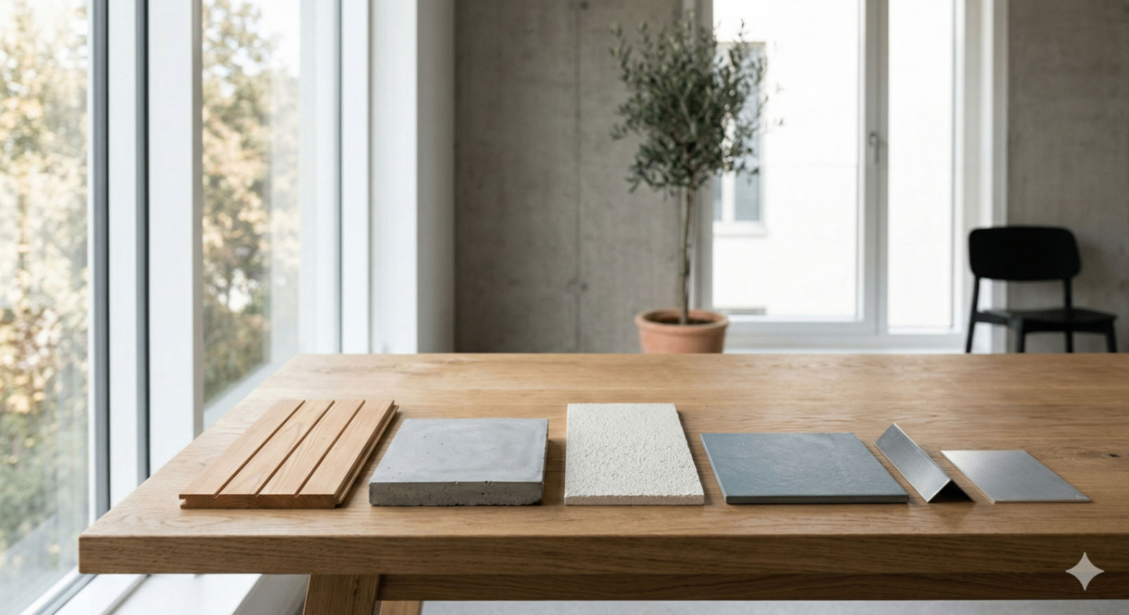 Materialna paleta za arhitekturni projekt